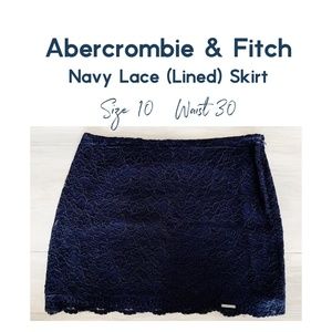 Abercrombie & Fitch | Size 10, Waist 30 Navy Skirt